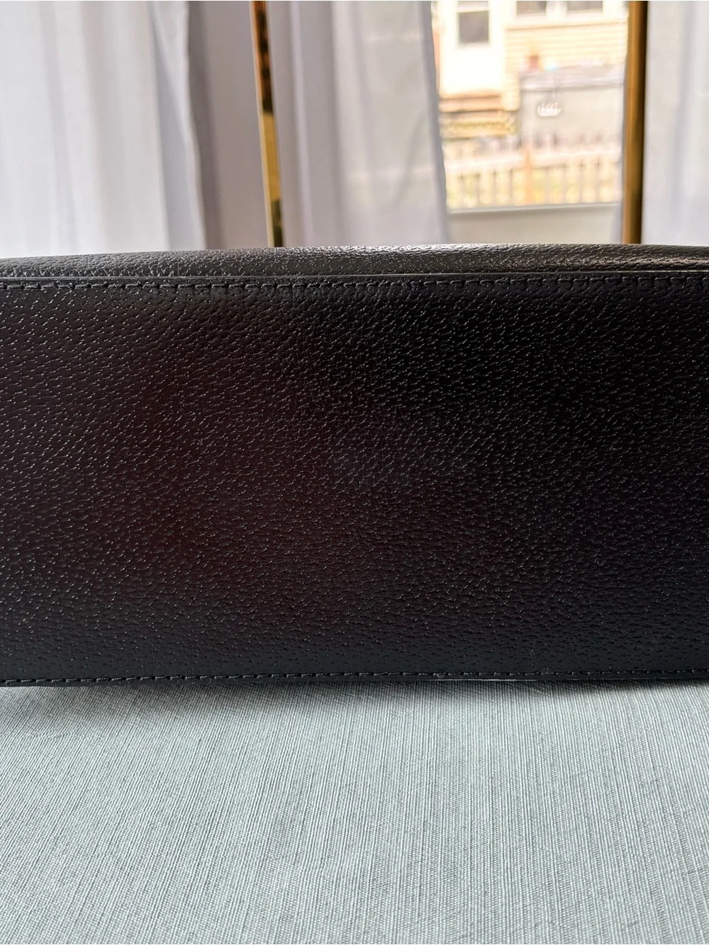 kate spade Black and Dove Gray Leather Dome Satchel with Removable Strap